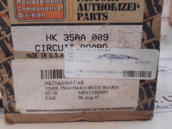 Carrier Hk35aa009 Sequence Timer Circuit Board 1069-101