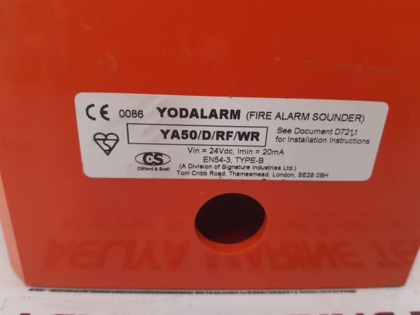 Yodalarm Clifford & Snell Ya50/d/rf/wr Fire Alarm Sounder Ip66