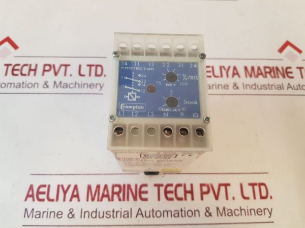 Crompton Tyco Electronics 252-pvz4 Protector Relay On Trip 110vdc