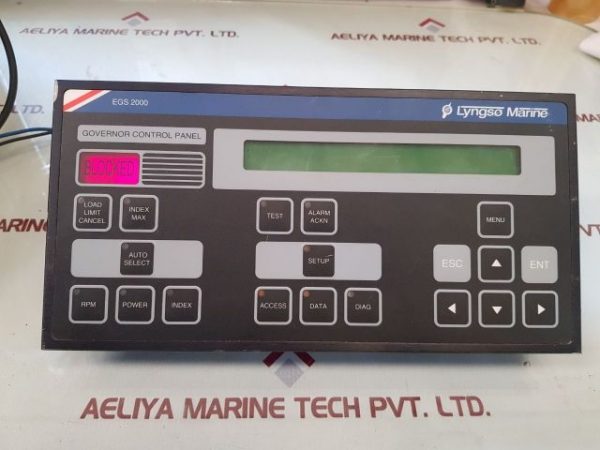 Lyngso Marine Egs 2000 Governor Control Panel
