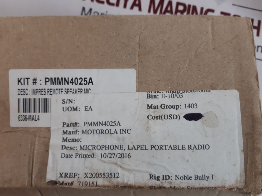 Motorola Pmmn4025a Remote Speaker Microphone - Aeliya Marine
