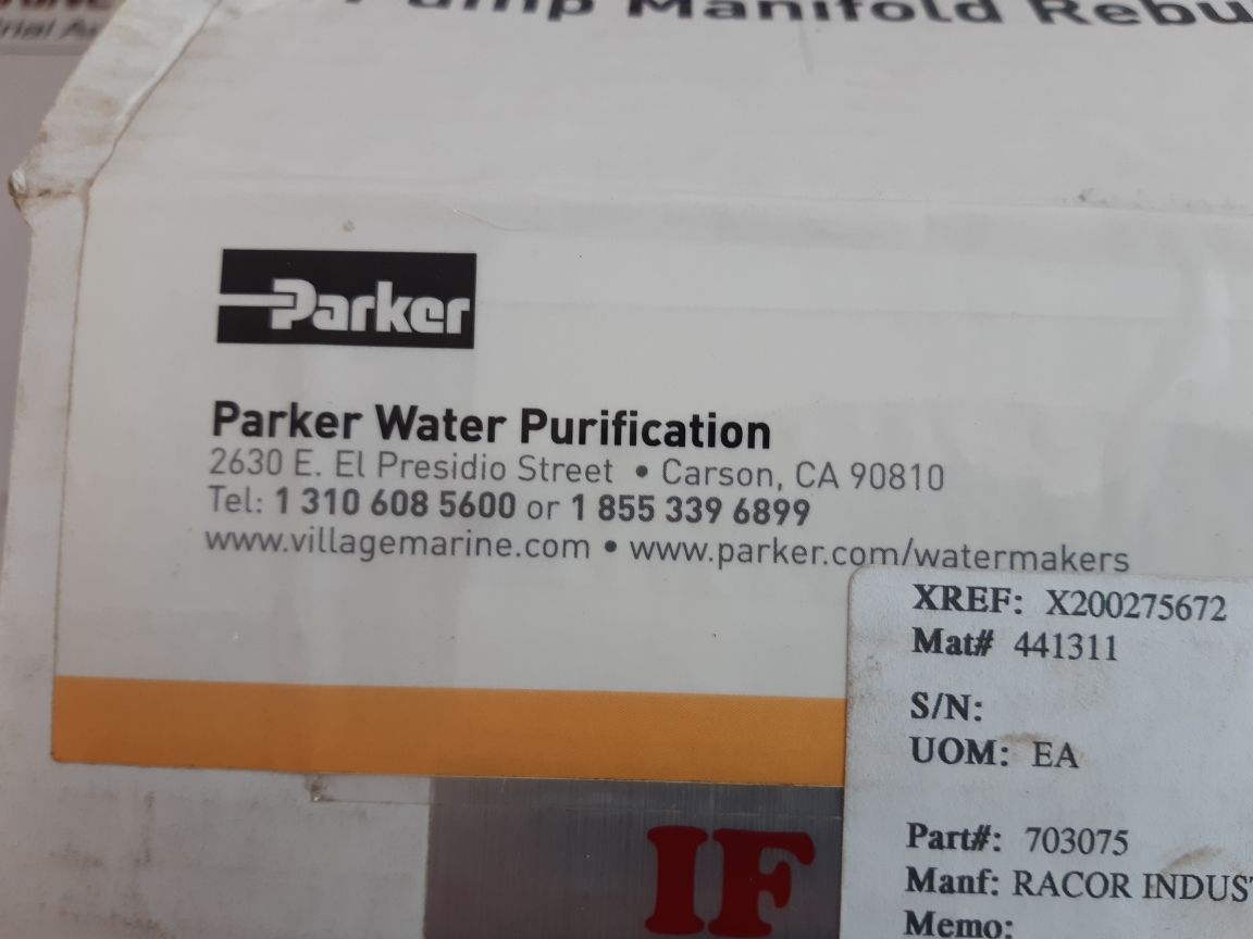 Parker 703075 Manifold Pump Kit - Image 15