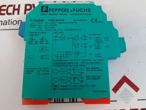 Pepperl+fuchs Kcd2-sr-ex1.lb Isolated Switch Amplifier 216712