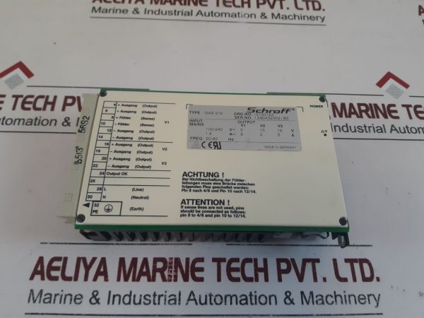 Schroff Pentair Max 315 Power Supply