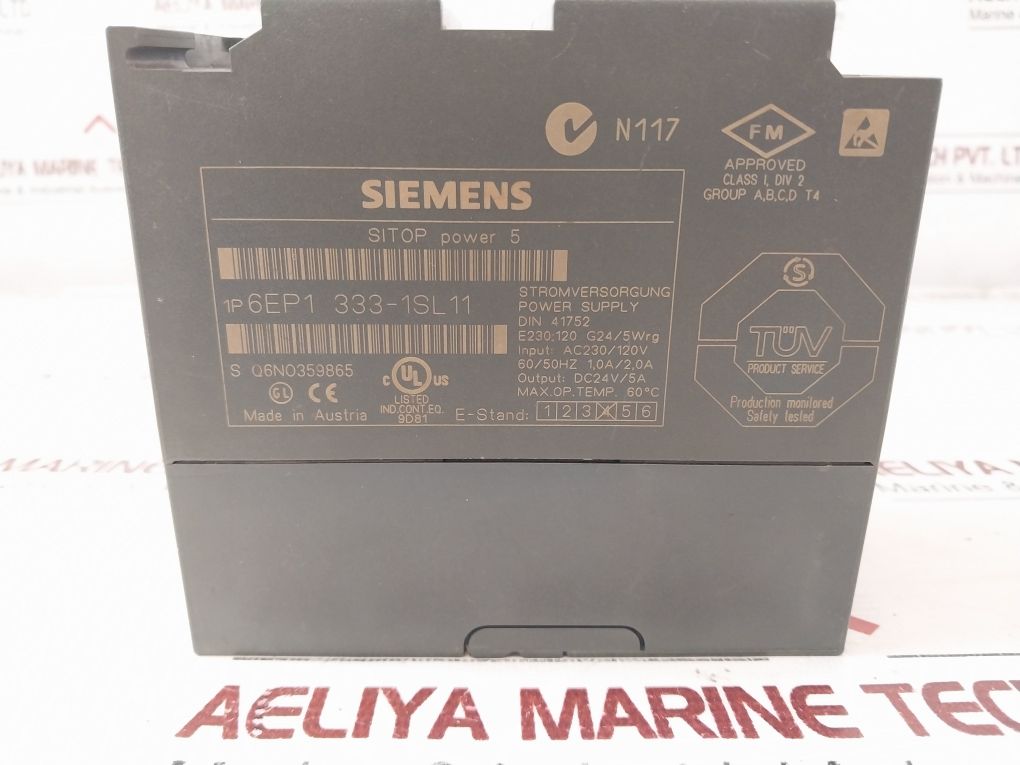 Siemens Sitop Power 5 6ep1333-1sl 11 Power Supply - Aeliya Marine