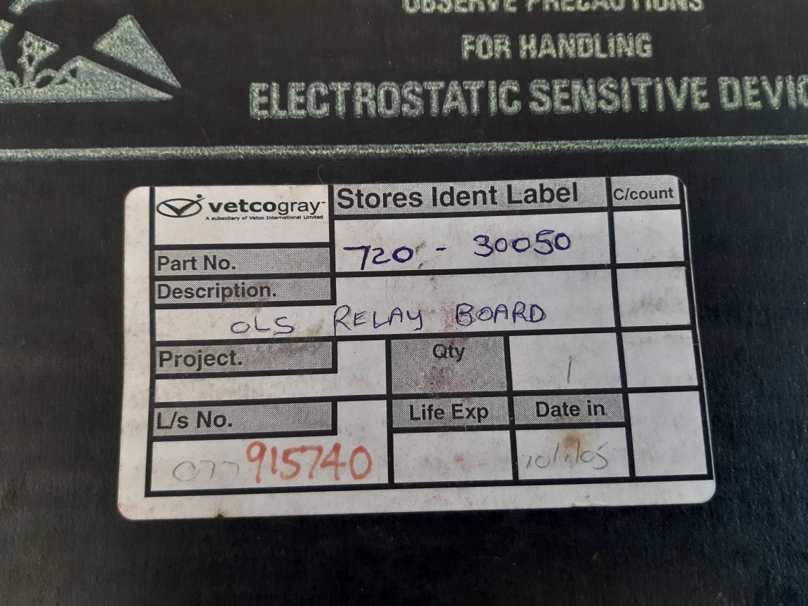 Vetcogray 720-30050 Ols Relay Board - Image 10