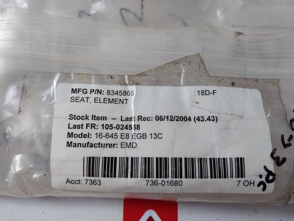 Emd 16-645 E8 Egb 13c Seat Element - Aeliya Marine