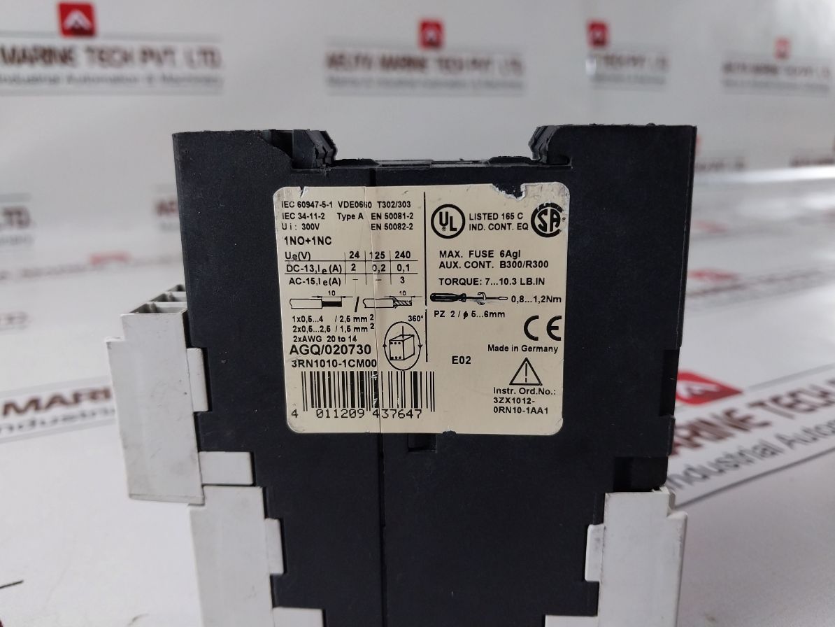 Siemens Simirel 3rn1010-1cm00 Thermistor Motor Protection Relay 300v ...