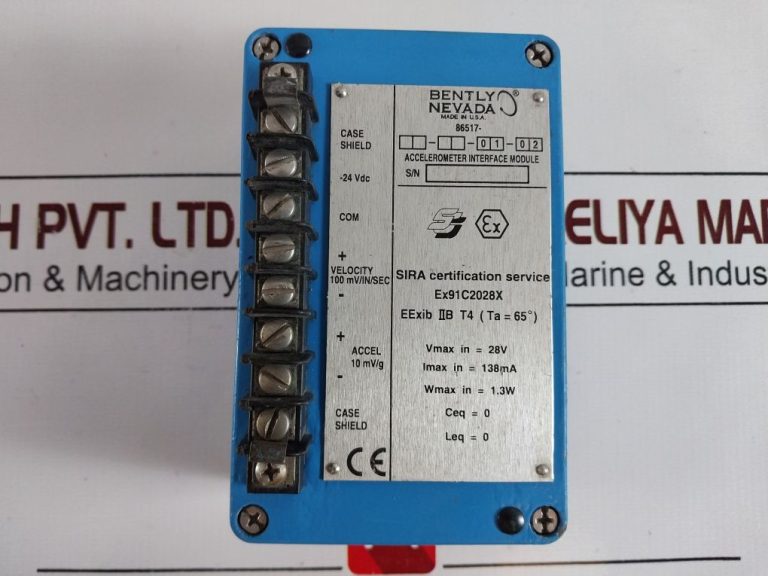 Bently Nevada 86517-01-02 Accelerometer Interface Module - Aeliya Marine