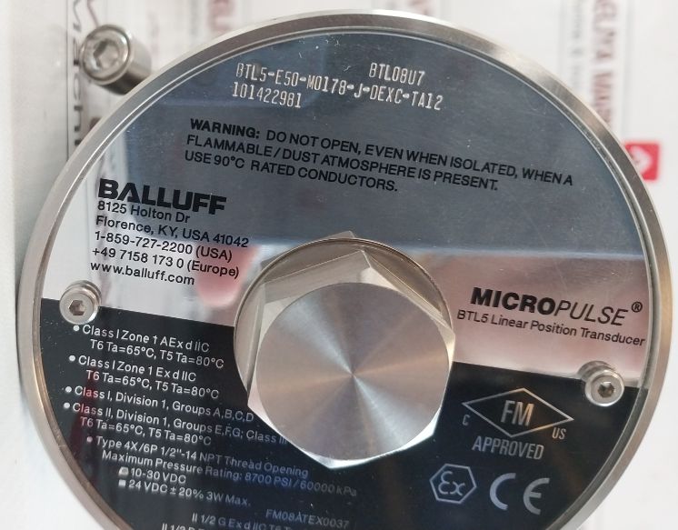 Balluff Btl5-e50-m0178-j-dexc-ta12 Position Transducer - Image 9