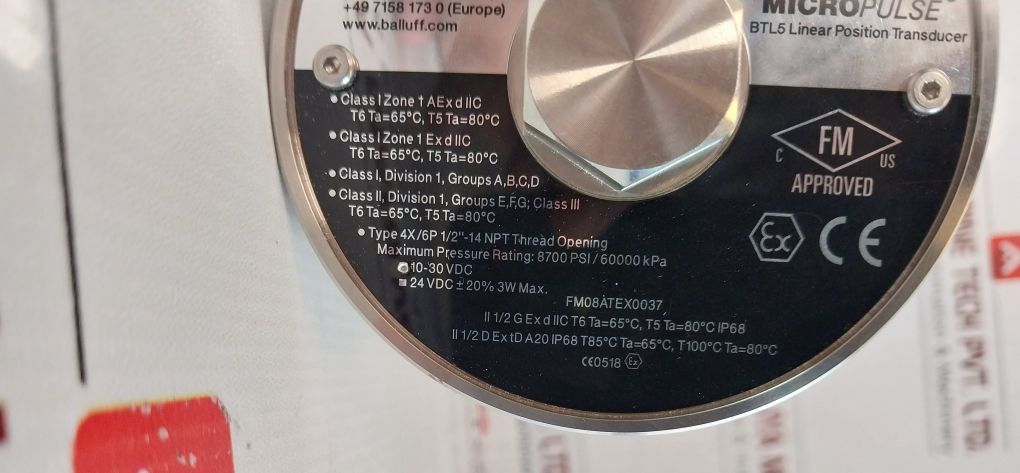 Balluff Btl5-e50-m0178-j-dexc-ta12 Position Transducer - Image 10