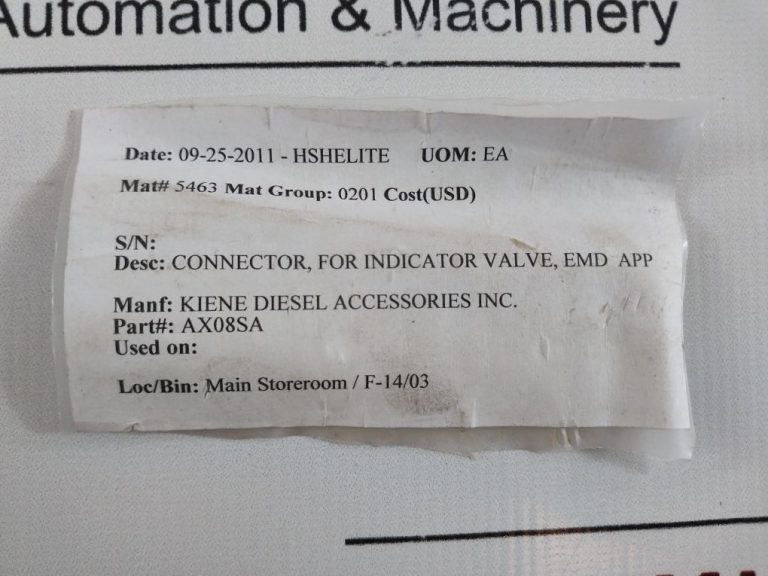 Kiene Ax08sa Connector For Indicator Valve Aeliya Marine