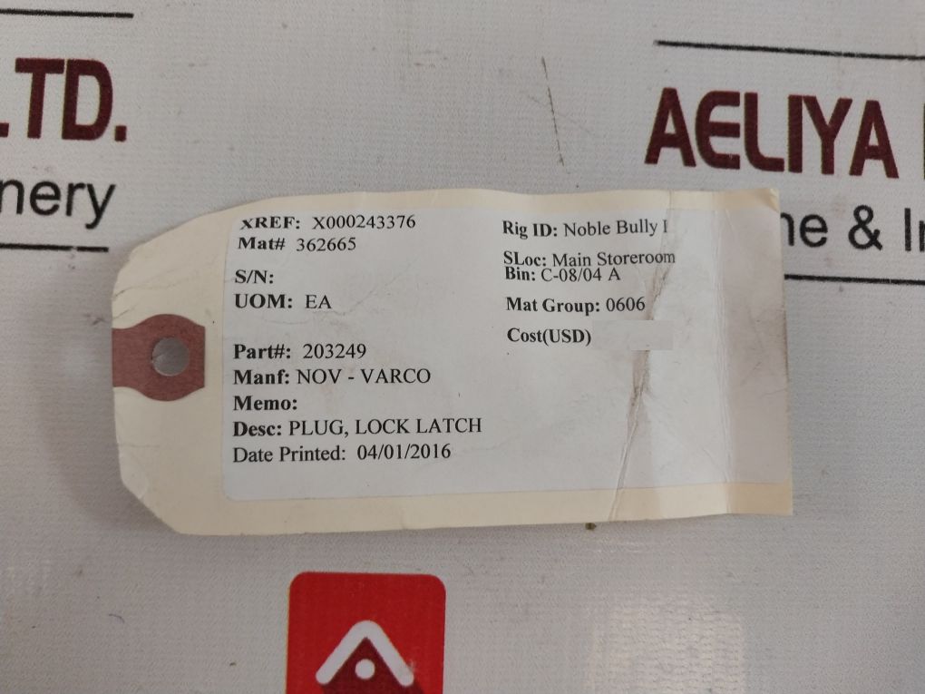 Nov 203249 Lock Plug Latch Lock - Image 12