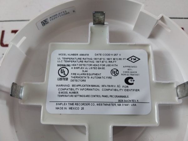 Simplex 4098-9733 Heat Detector Head - Aeliya Marine