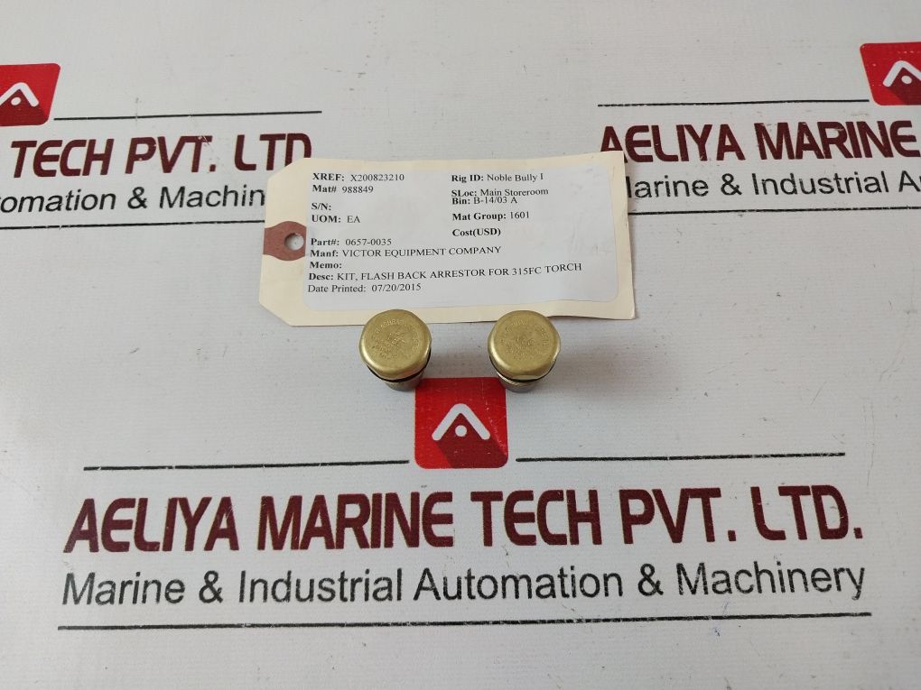 Vec 0657-0035 Flash Back Arrestor