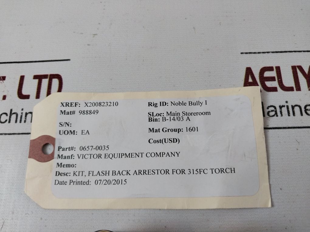 Vec 0657-0035 Flash Back Arrestor - Image 8