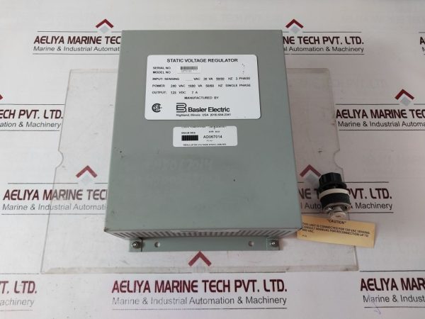 BASLER ELECTRIC SR8A-2B16B3A STATIC VOLTAGE REGULATOR