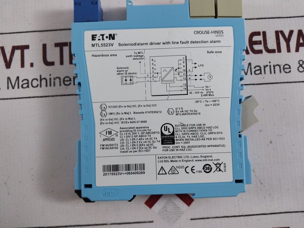 Eaton Mtl5523v Solenoid Alarm Driver With Line Fault Detection - Aeliya 