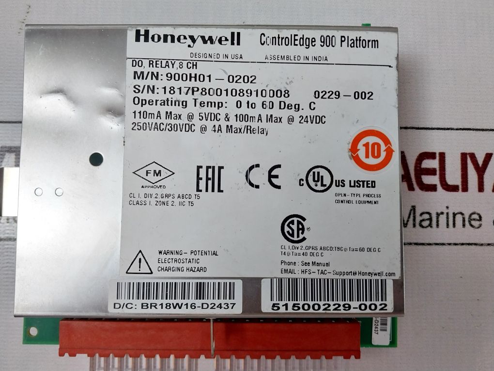 Honeywell 900h01-0202 8 Channel Input/output Card Digital Out Relay - Image 6