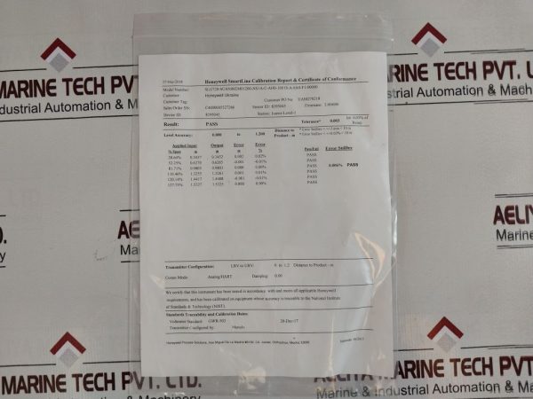 Honeywell Slg 700 Smartline Level Guided Wave Radar Hnw-50096656-001 - Image 32