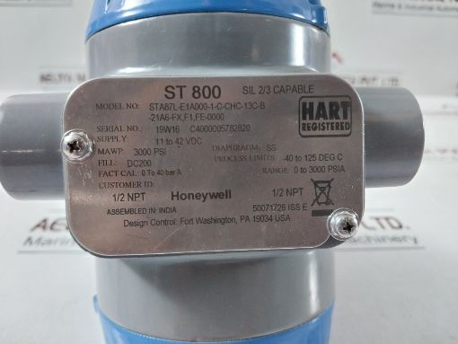 Honeywell Sta87l-e1a000-1-c-chc-13c-b-21a6-fx,f1,fe-0000 Smartline Pressure Transmitter - Image 14