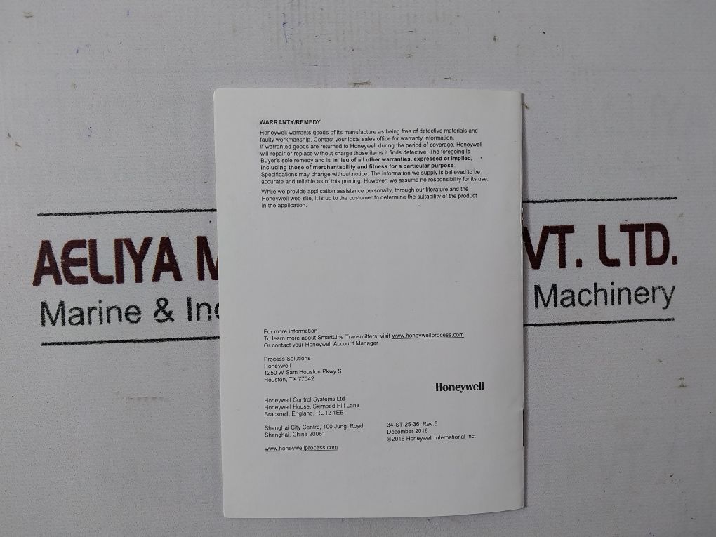 Honeywell Sta87l-e1a000-1-c-chc-13c-b-21a6-fx,f1,fe-0000 Smartline Pressure Transmitter - Image 28