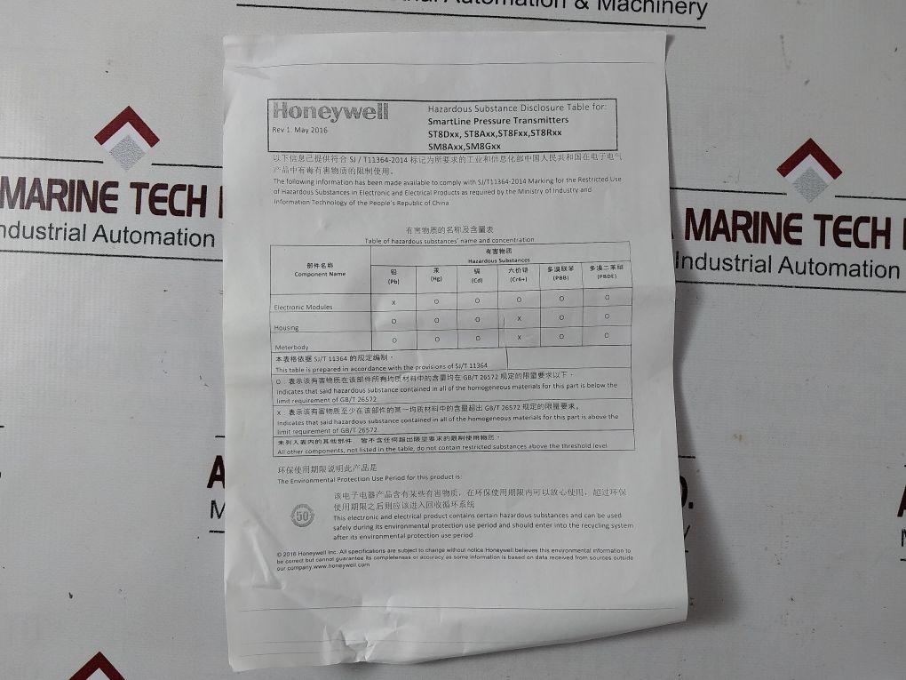 Honeywell Sta87l-e1a000-1-c-chc-13c-b-21a6-fx,f1,fe-0000 Smartline Pressure Transmitter - Image 30