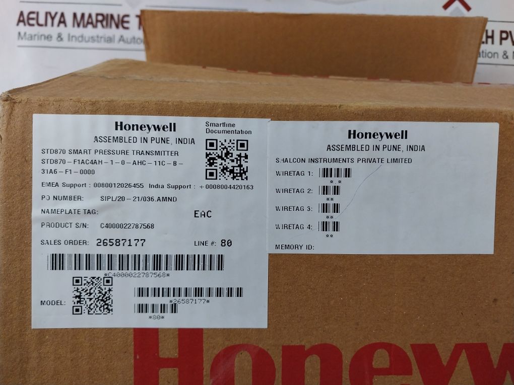 HONEYWELL STD870-F1AC4AH-1-0-AHC-11C-B-31A6-F1-0000 SMARTLINE PRESSURE TRANSMITTER