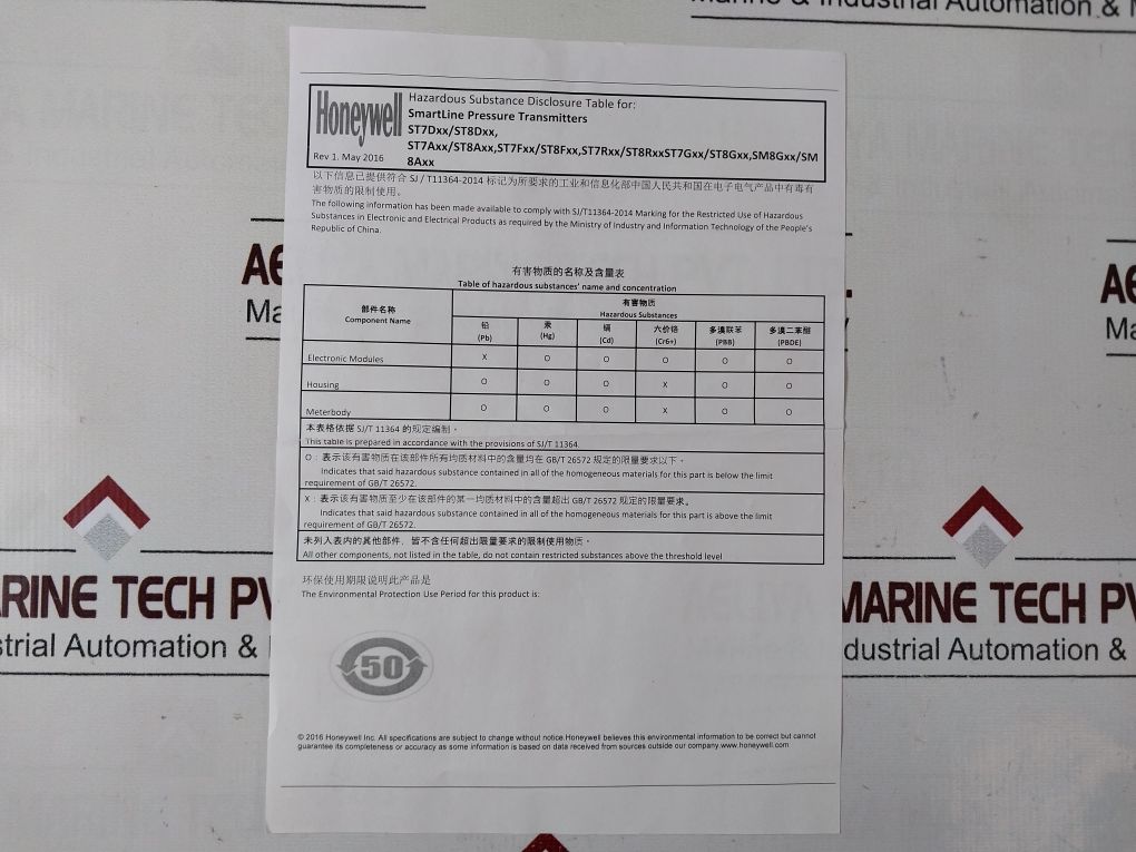 Honeywell Std870-f1ac4ah-1-0-ahc-11c-b-31a6-f1-0000 Smartline Pressure Transmitter - Image 26