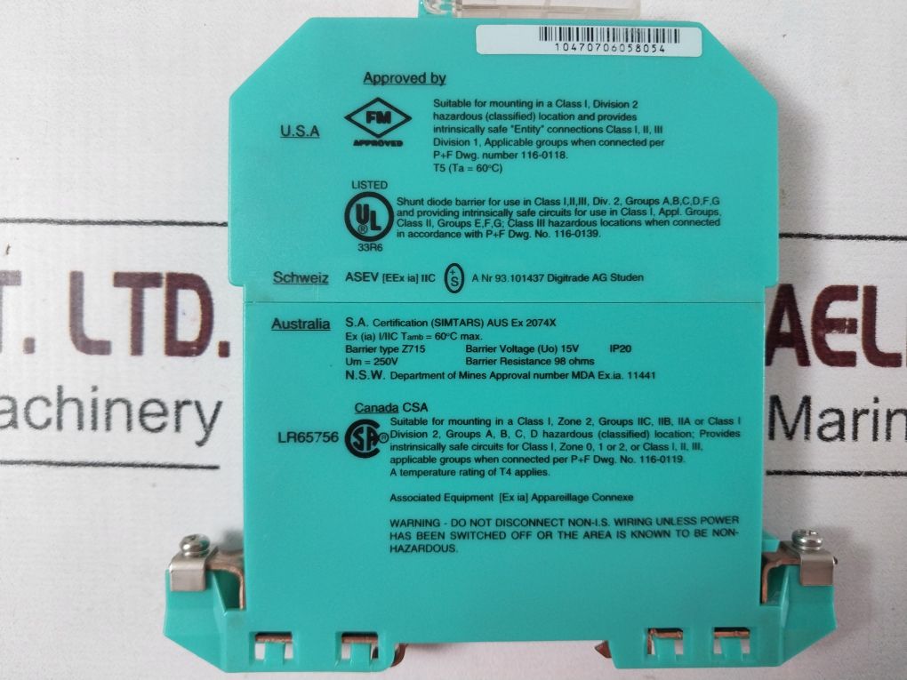 Pepperl+fuchs Z715 Safe Snap Barrier Ip20 - Image 11