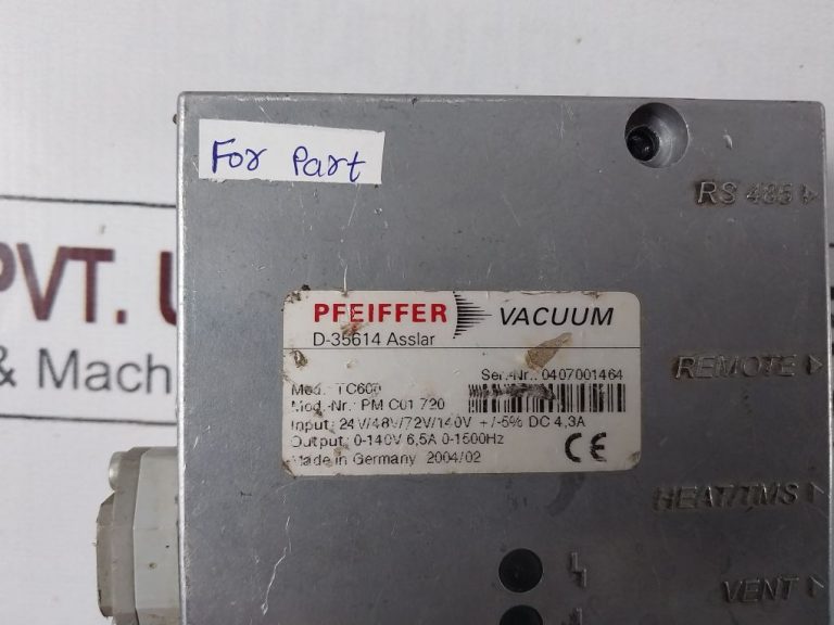 Pfeiffer Vacuum Tc600 Turbo Pump Controller Aeliya Marine