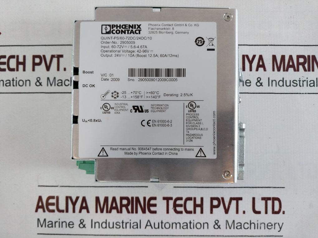 Phoenix Contact Quint-ps/60-72dc/24dc/10 Dc/dc Converter - Image 7