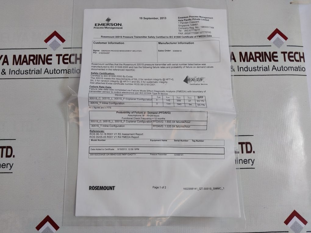 Rosemount 3051s2cd3a2e12a1bb4d1d2e7m5p1q4qtt1 Pressure Transmitter - Image 32