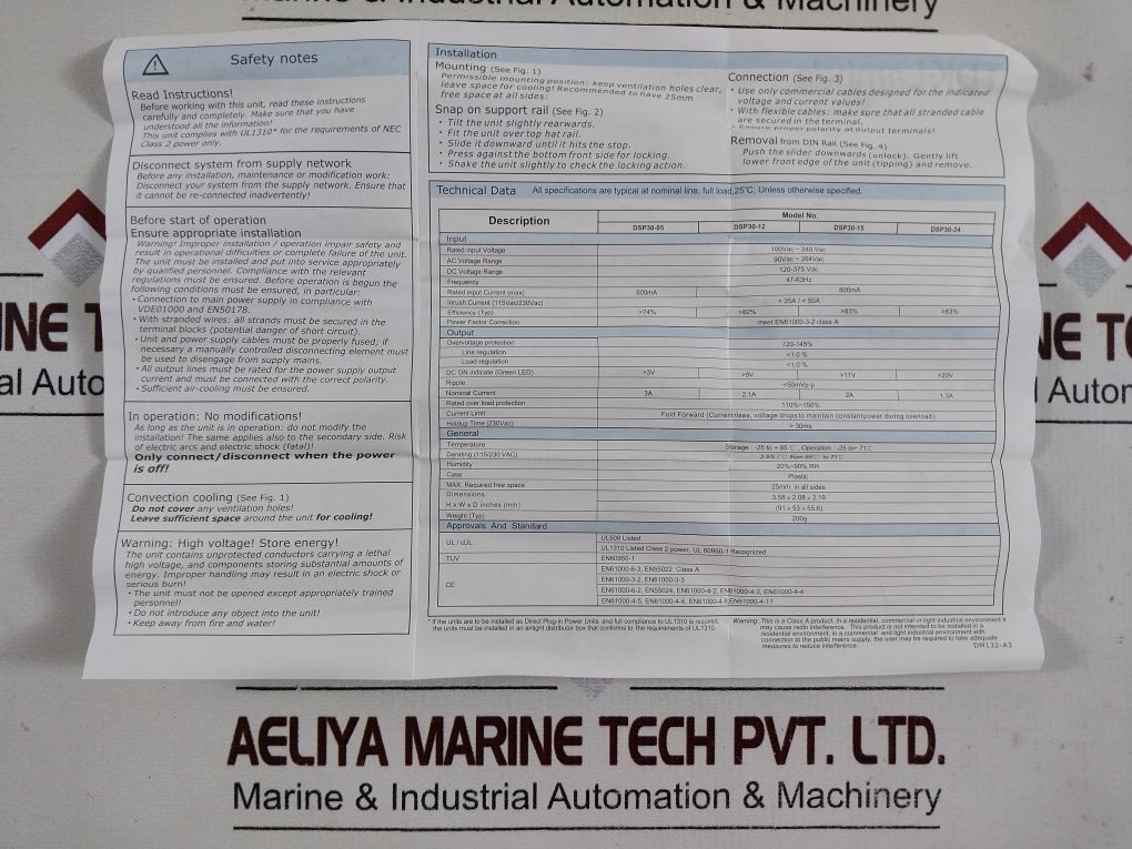 Tdk-lambda Oceaneering Dsp30-24 Din Rail Power Supply - Image 11