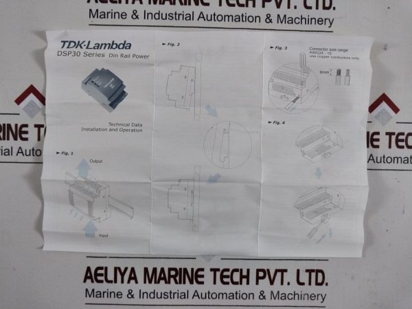 Tdk-lambda Oceaneering Dsp30-24 Din Rail Power Supply - Aeliya Marine