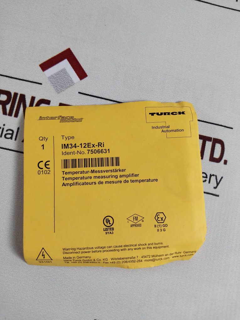 Turck Im34-12ex-ri Temperature Measuring Amplifier - Image 10