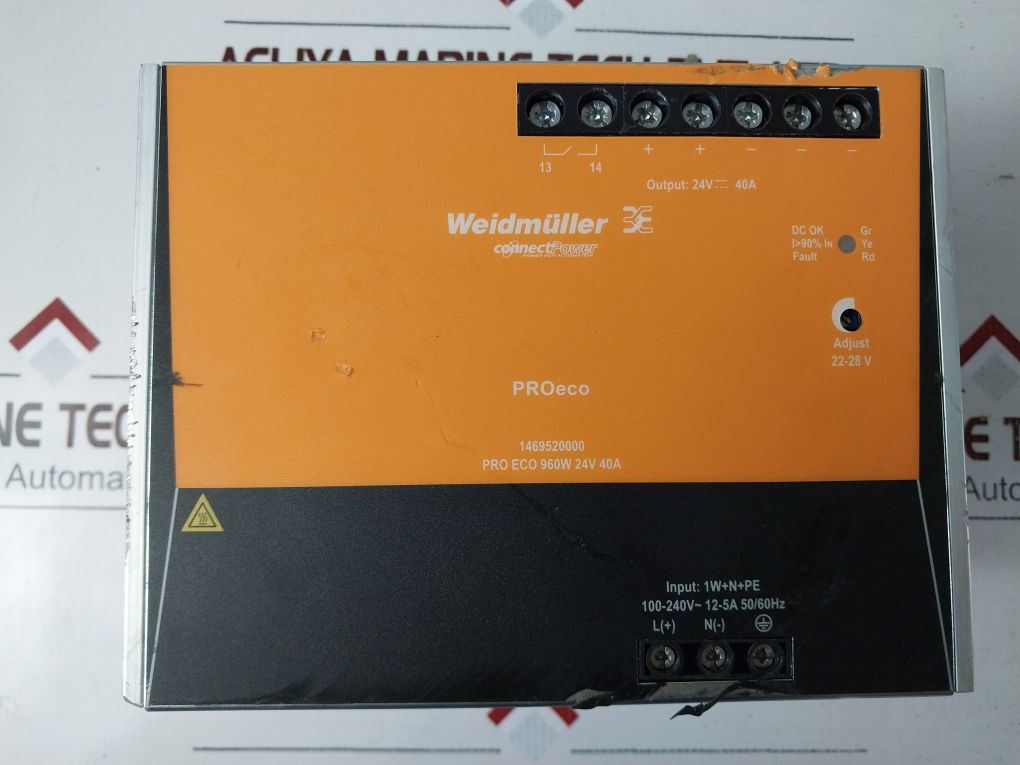 Weidmuller Pro Eco 960w 24v 40a Din-rail Power Supply - Aeliya Marine