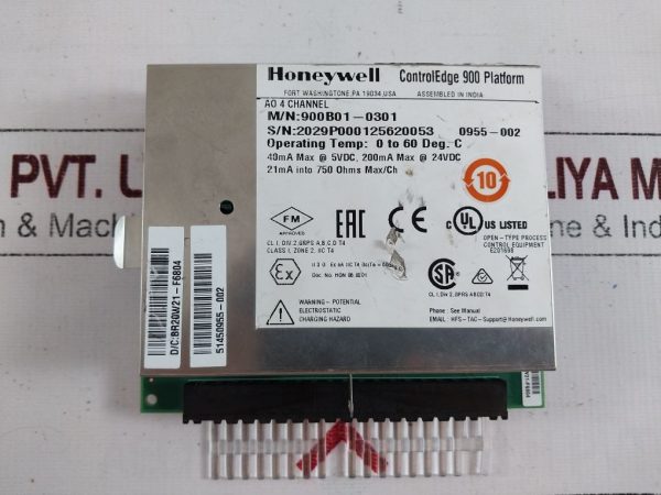 Honeywell 900b01-0301 4 Channel Analog Output Card - Aeliya Marine