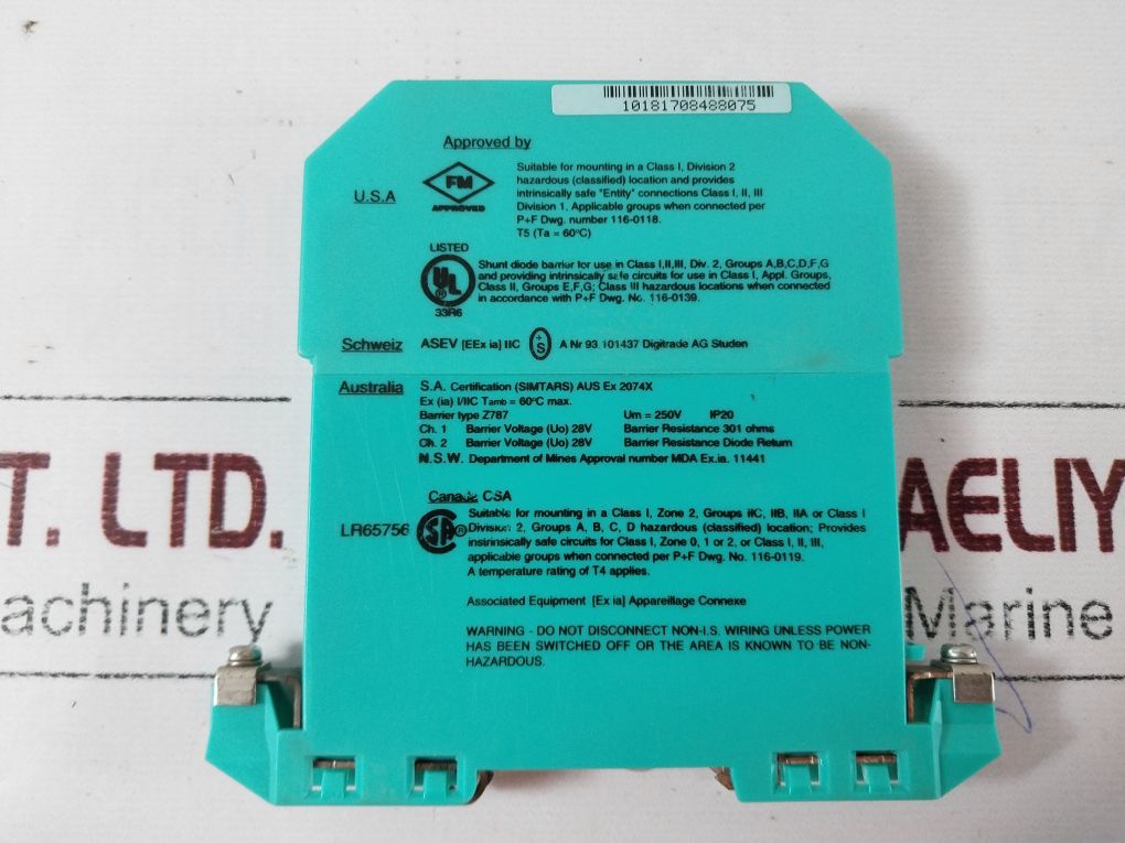 Pepperl+fuchs Z787 Safe Snap Barrier 71816 - Image 10