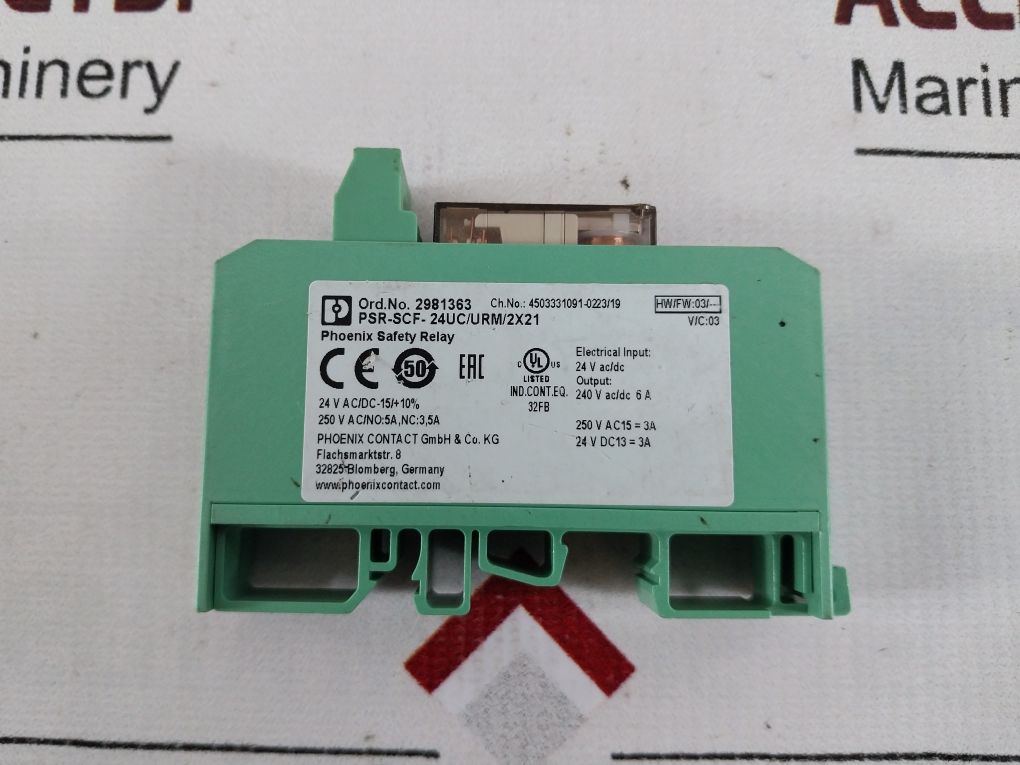 Phoenix Contact Psr-scf-24uc/urm/2x21 Safety Relay 240v - Image 8
