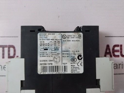 Siemens Sirius 3rp1560-1sp30 Time Relay - Aeliya Marine