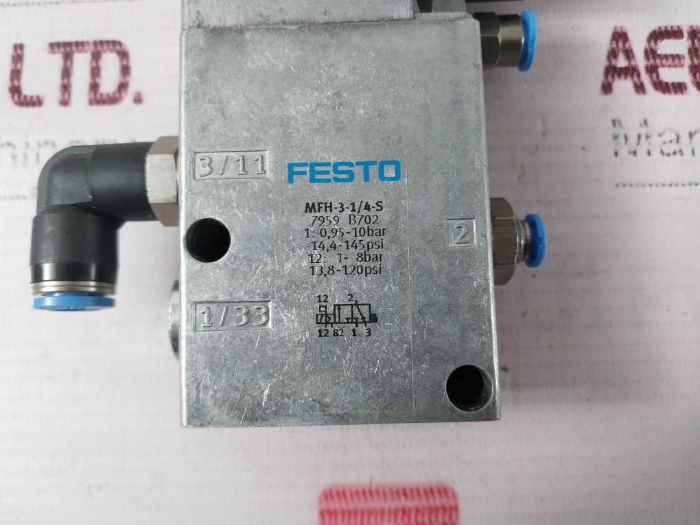 Festo Mfh-3-1/4-s Solenoid Valve 0,95-10bar - Image 7