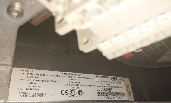 Abb Acs800-104-0580-7+c126+e205+v991 Inverter - Image 22