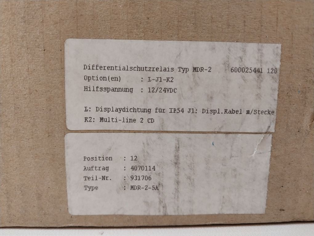 Deif Mdr-2 Multi Differential Relay Ip54 - Image 17