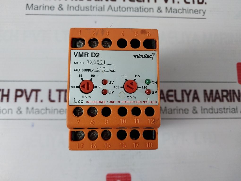 Minilec Vmr D2 Voltage Monitoring Relay - Aeliya Marine