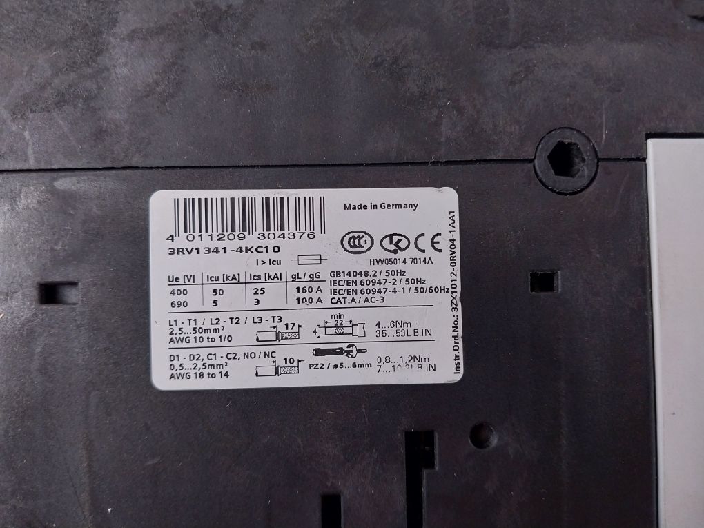 Siemens Sirius 3rv1341-4kc10 Circuit Breaker - Image 12