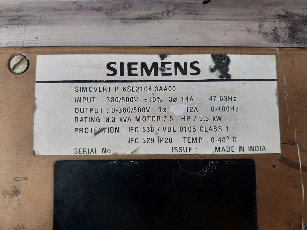 Siemens Simovert P 6se2108-3aa00 Converter Drive - Image 10