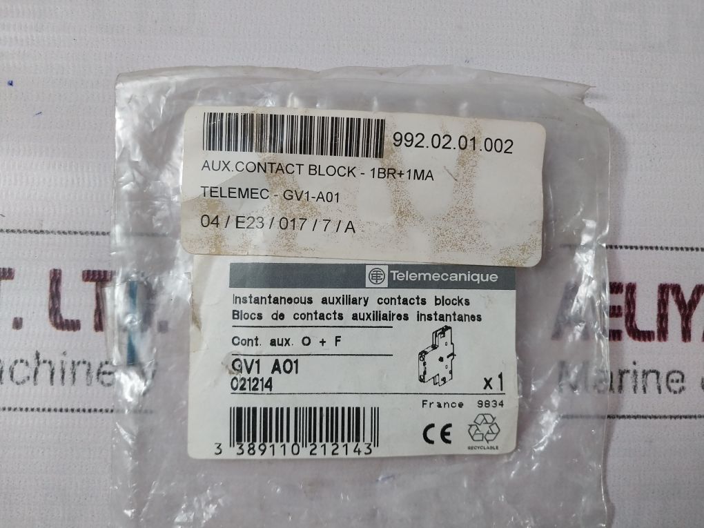 Telemecanique Gv1-a01 Auxiliary Contact Block 660v - Image 12