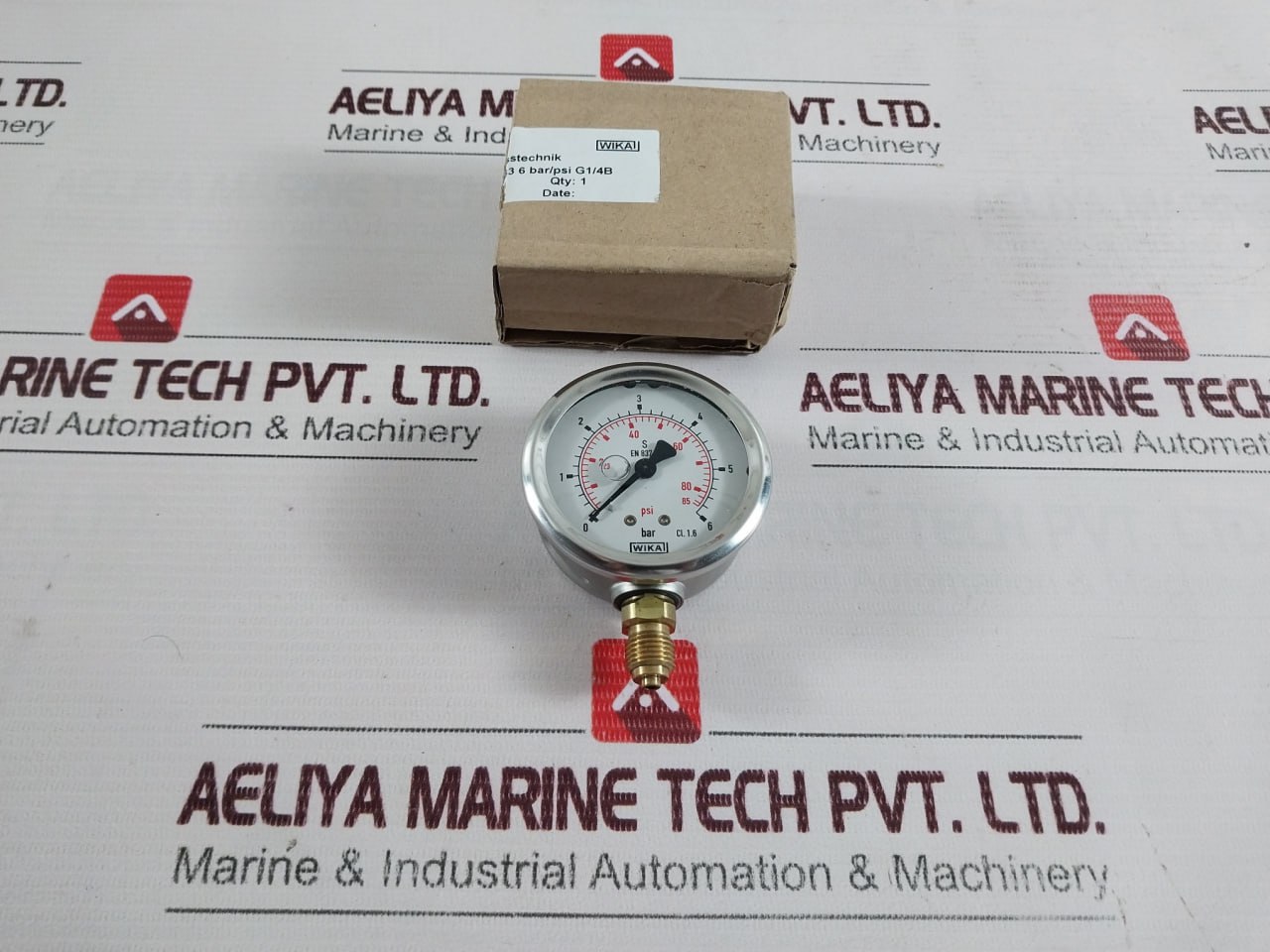Wika En837-1 0-85 Psi 0-6 Bar Pressure And Temperature Measurement Gauge
