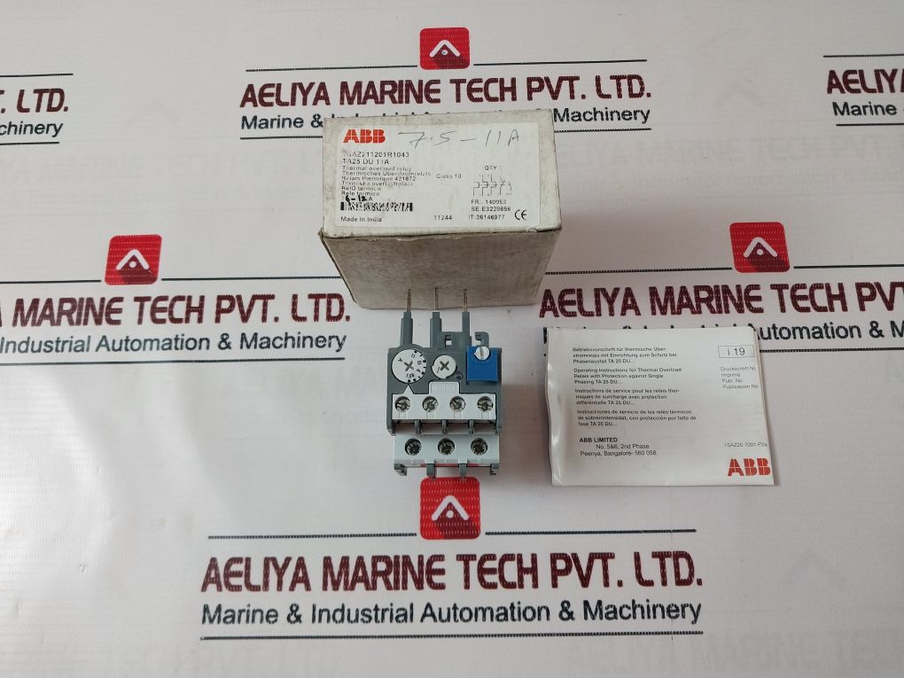 Abb Ta25 Du 11a Thermal Overload Relay 690v Aeliya Marine